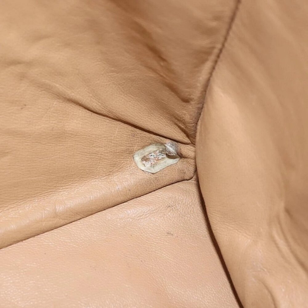 CHANEL COCO Mark Chain Tote Bag Lamb Skin Beige Gold CC Auth bs29597 - Picture 11 of 16